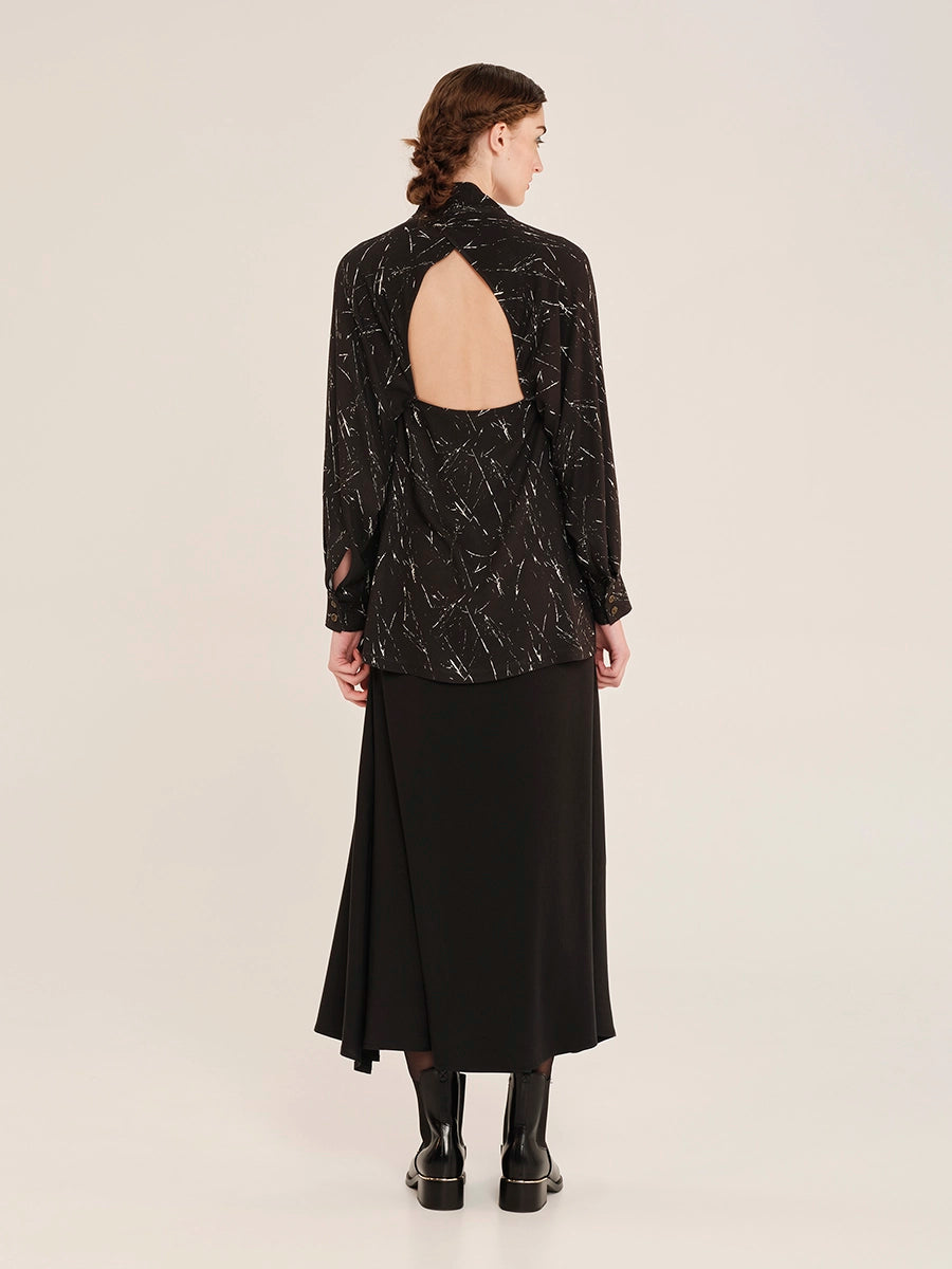 Shirt with Crossed Open Back