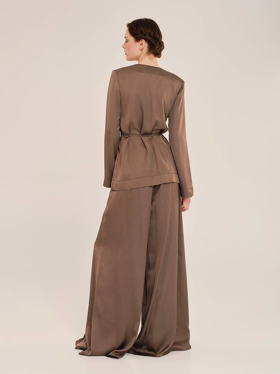 Sleekness Dark Green - Wrap Top