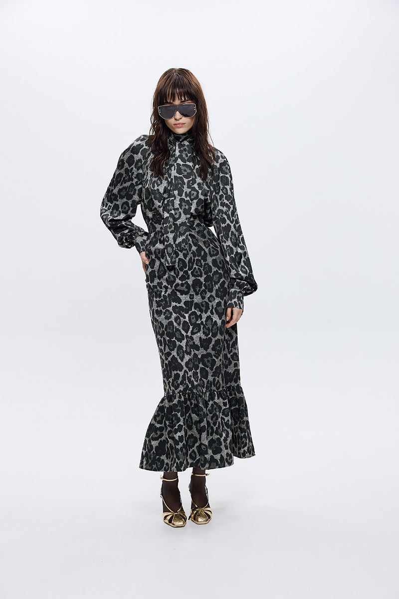 Melody Leopard Print Satin Top