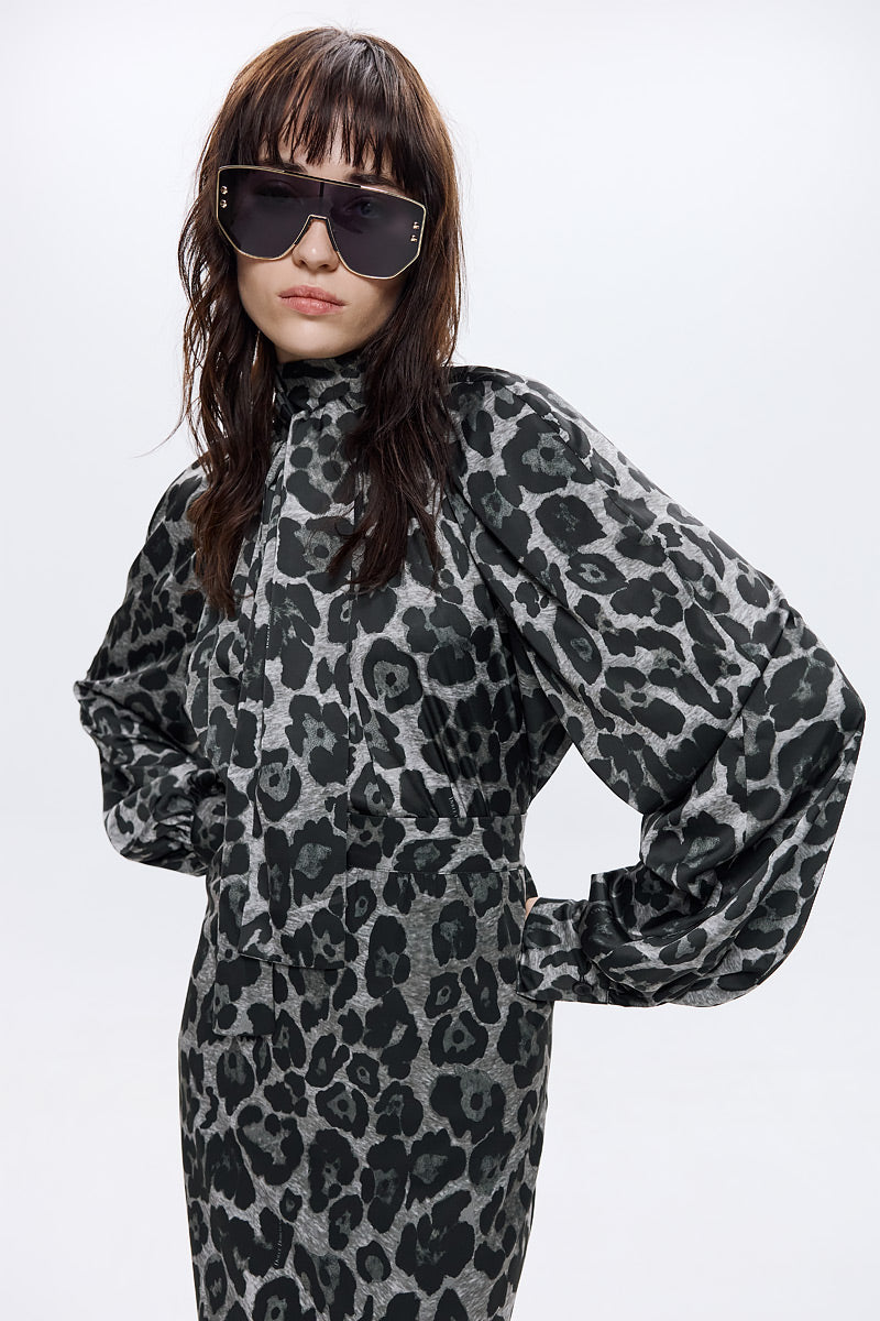 Melody Leopard Print Satin Top