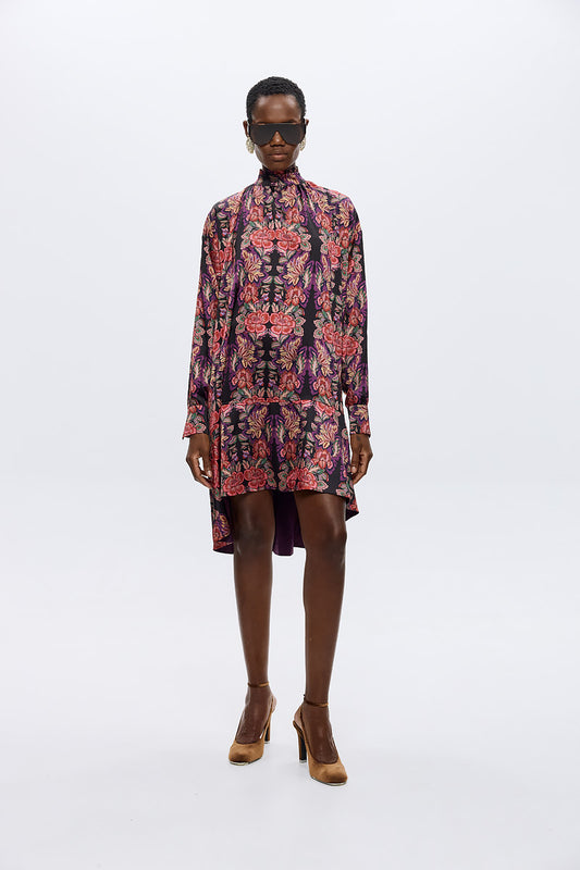 Mia Floral Satin Dress