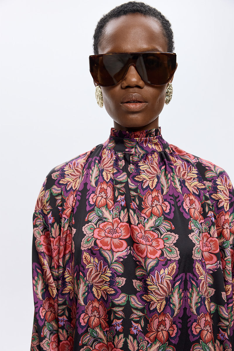 Mia Floral Satin Dress