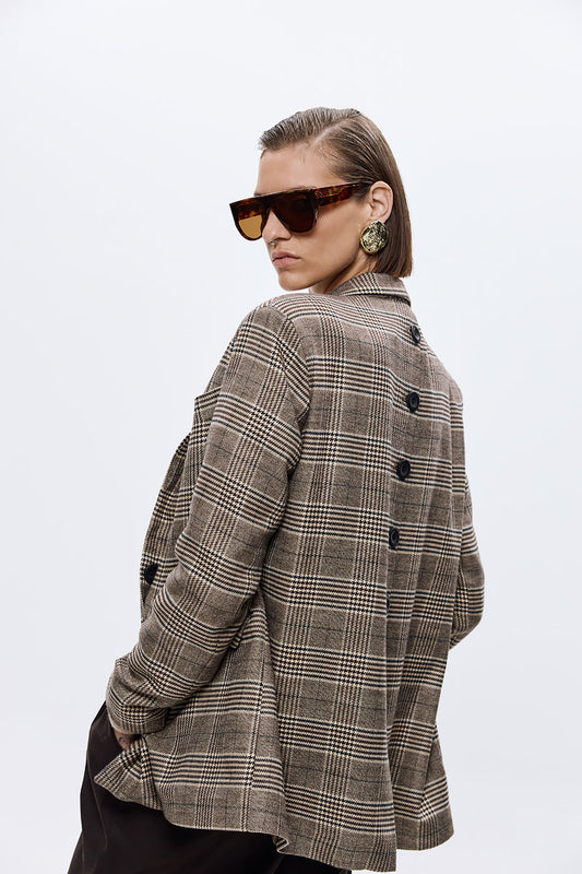 Halle Oversize Plaid Blazer