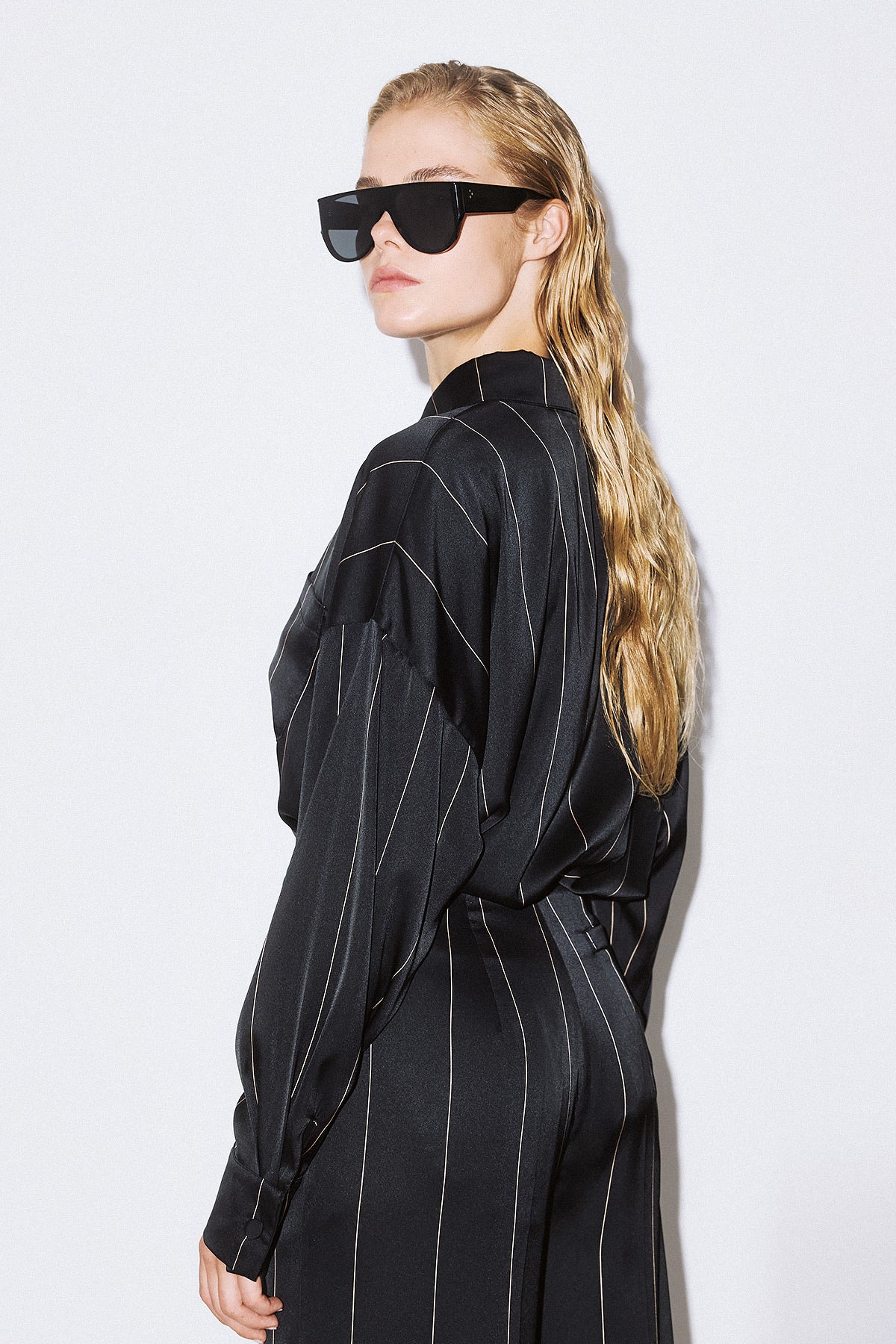 Harriet Satin Striped Shirt