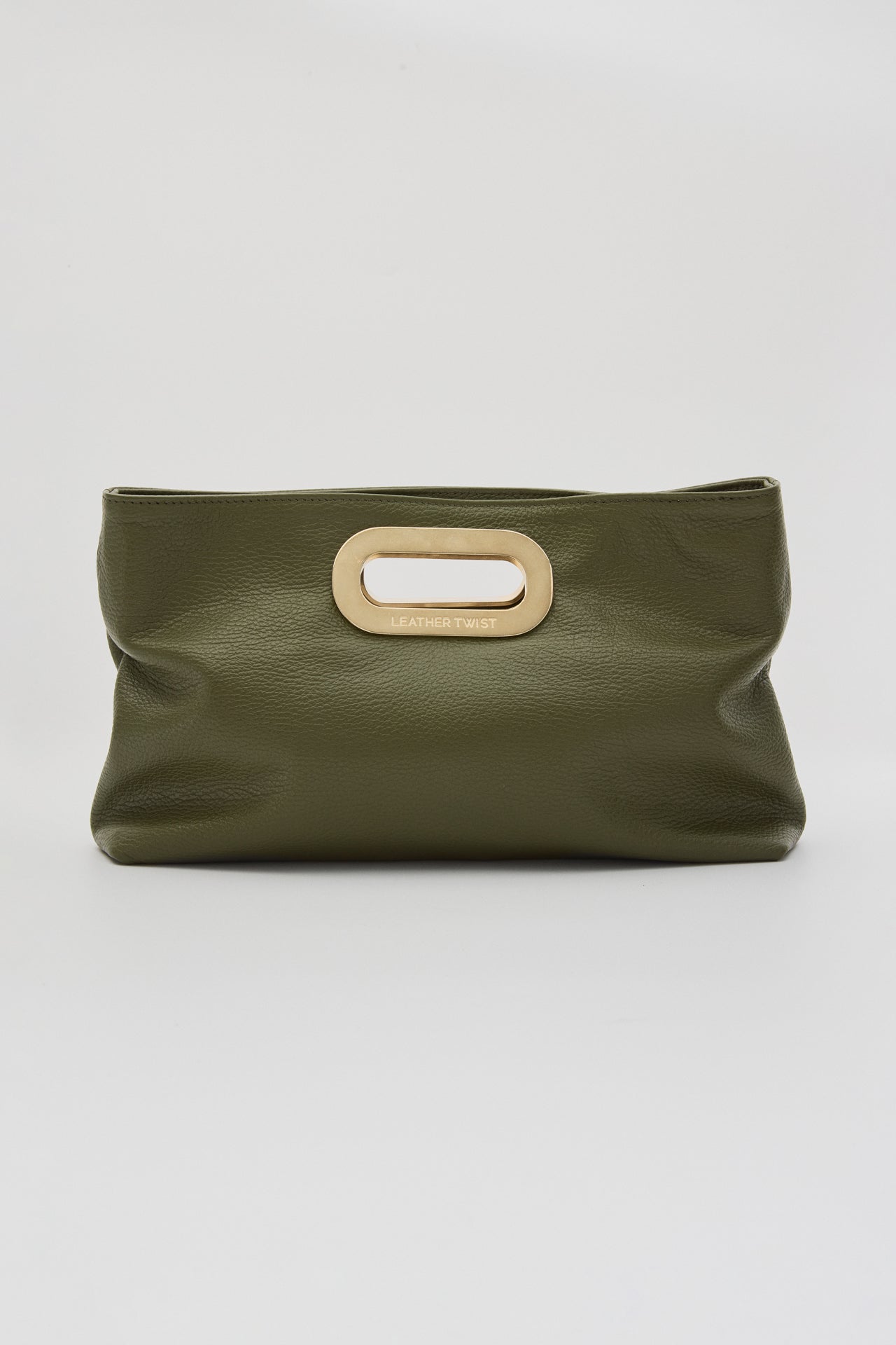 Got Her Leather Clutch - Khaki