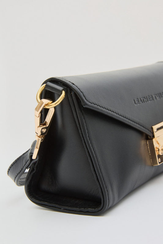 Lockette Leather Bag - Black