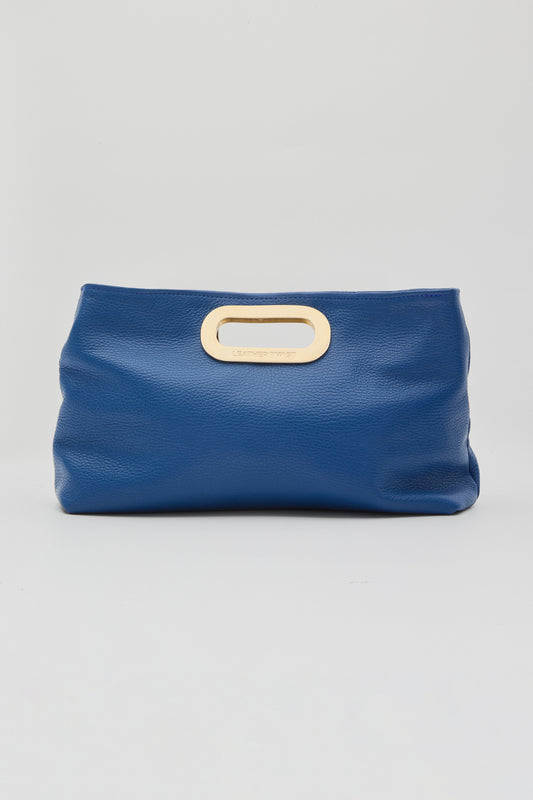 Got Her Leather Clutch - Blue