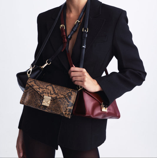 Lockette Leather Bag - Snake