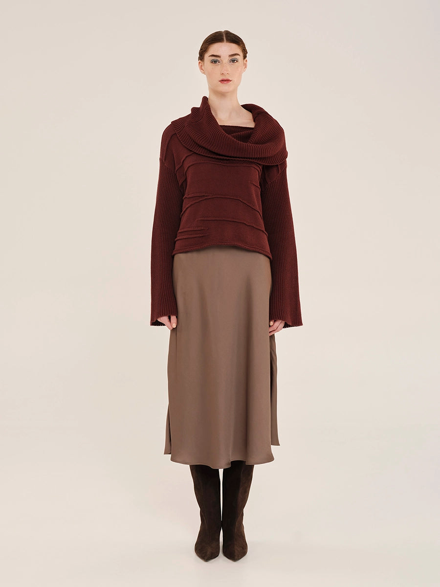 Knit High Neck Blouse