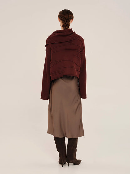 Knit High Neck Blouse