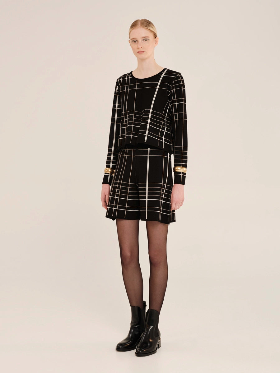 Inner Armour - Knit Long Sleeve Crop Blouse