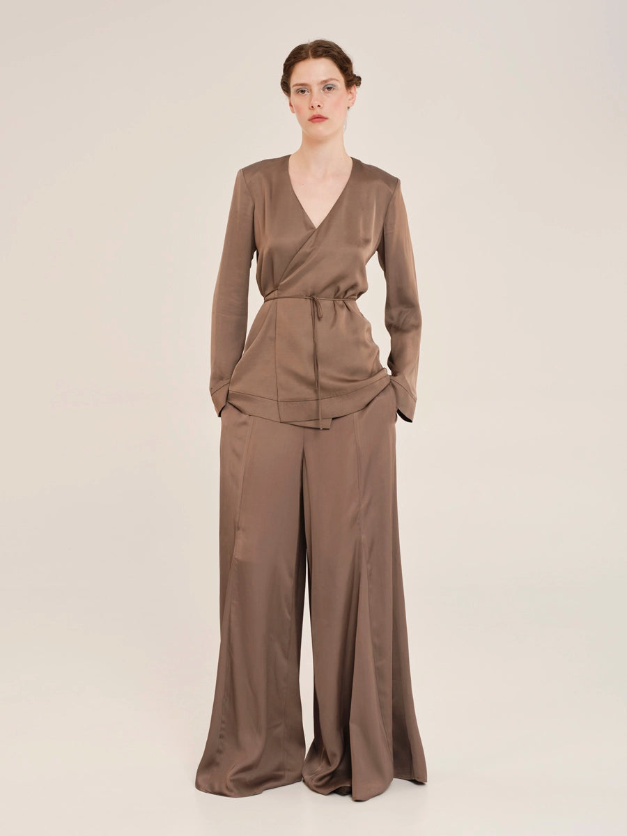 Sleekness Dark Green - Wrap Top