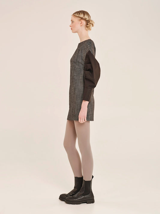 Denimness Mini Dress - Gray
