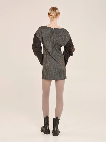 Denimness Mini Dress - Gray