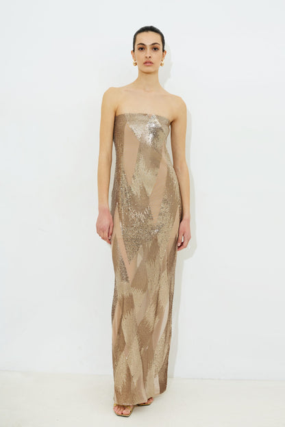 Corina Sequin Strapless - Dress