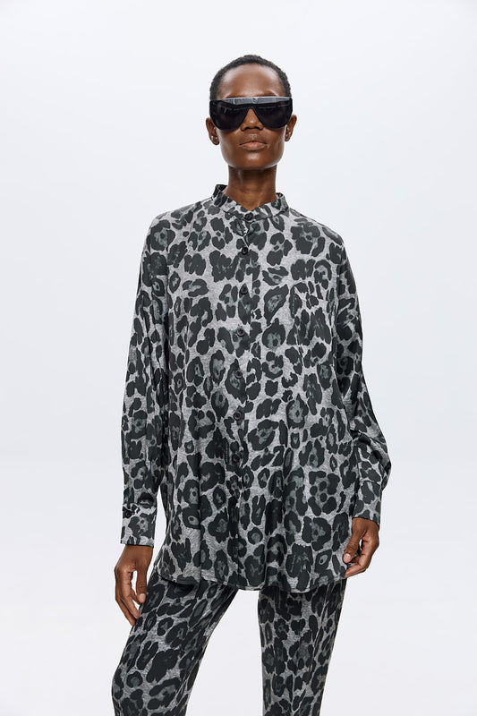 Melody Leopard Print Satin Top