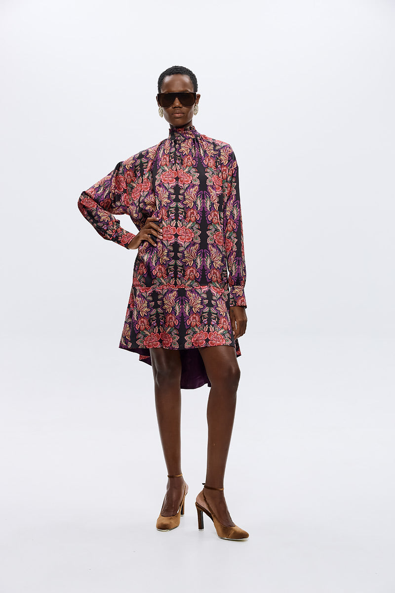 Mia Floral Satin Dress