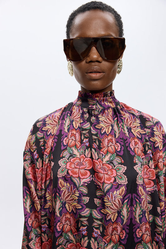Mia Floral Satin Dress