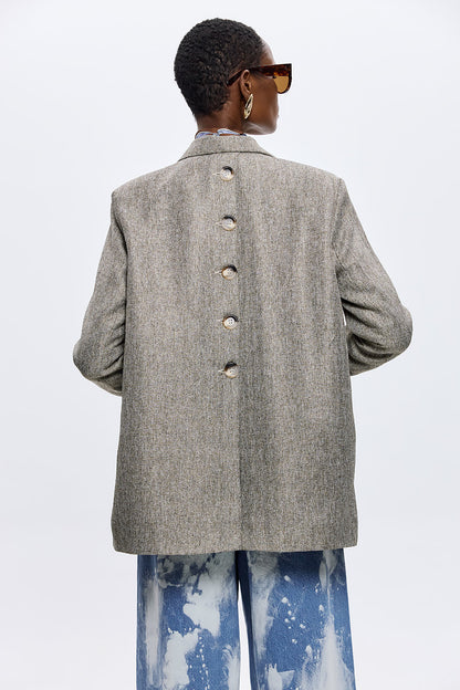 Halle Oversize Melange Blazer