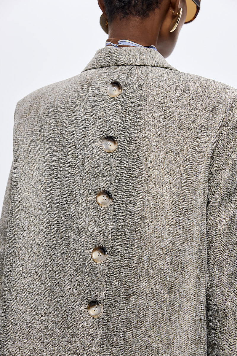 Halle Oversize Melange Blazer