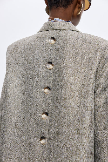 Halle Oversize Melange Blazer