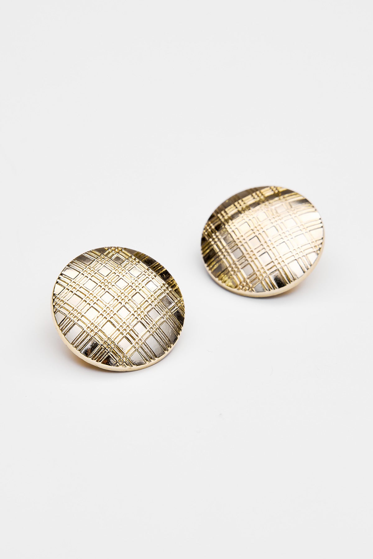 Vintage Plaid Earings with Clips