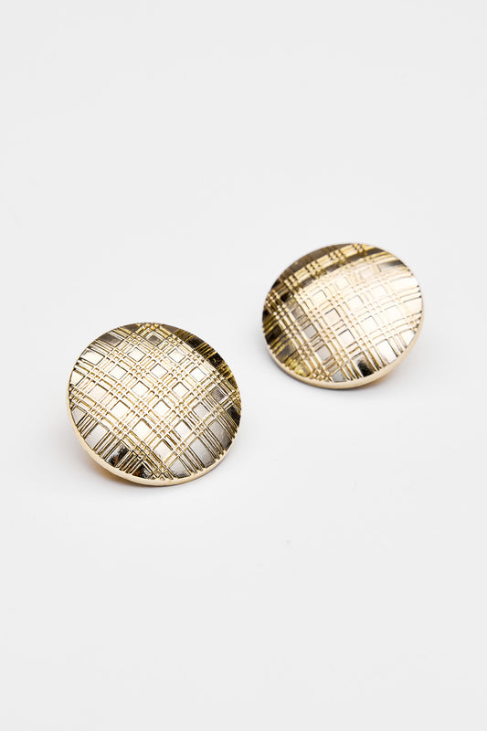 Vintage Plaid Earings with Clips