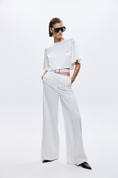Glam Satin Crop Top