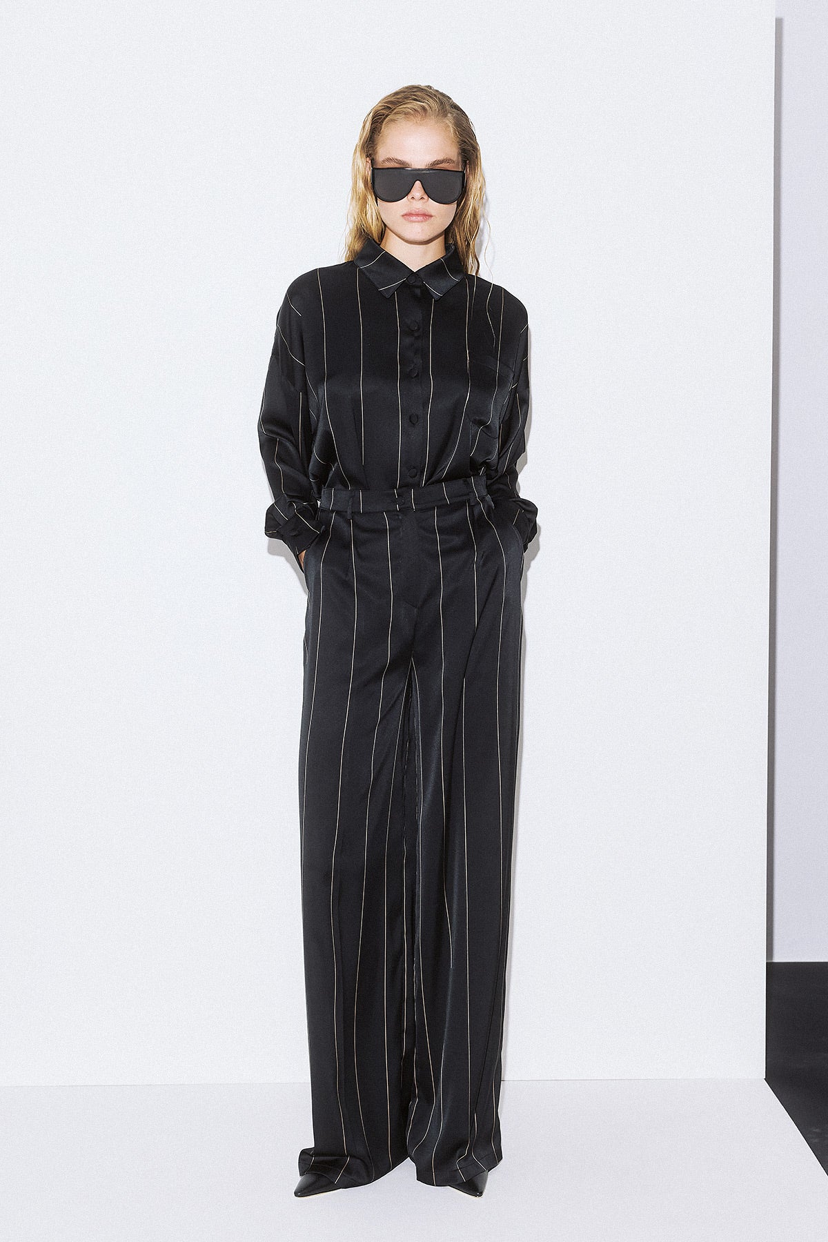 Marisa Satin Striped Trousers
