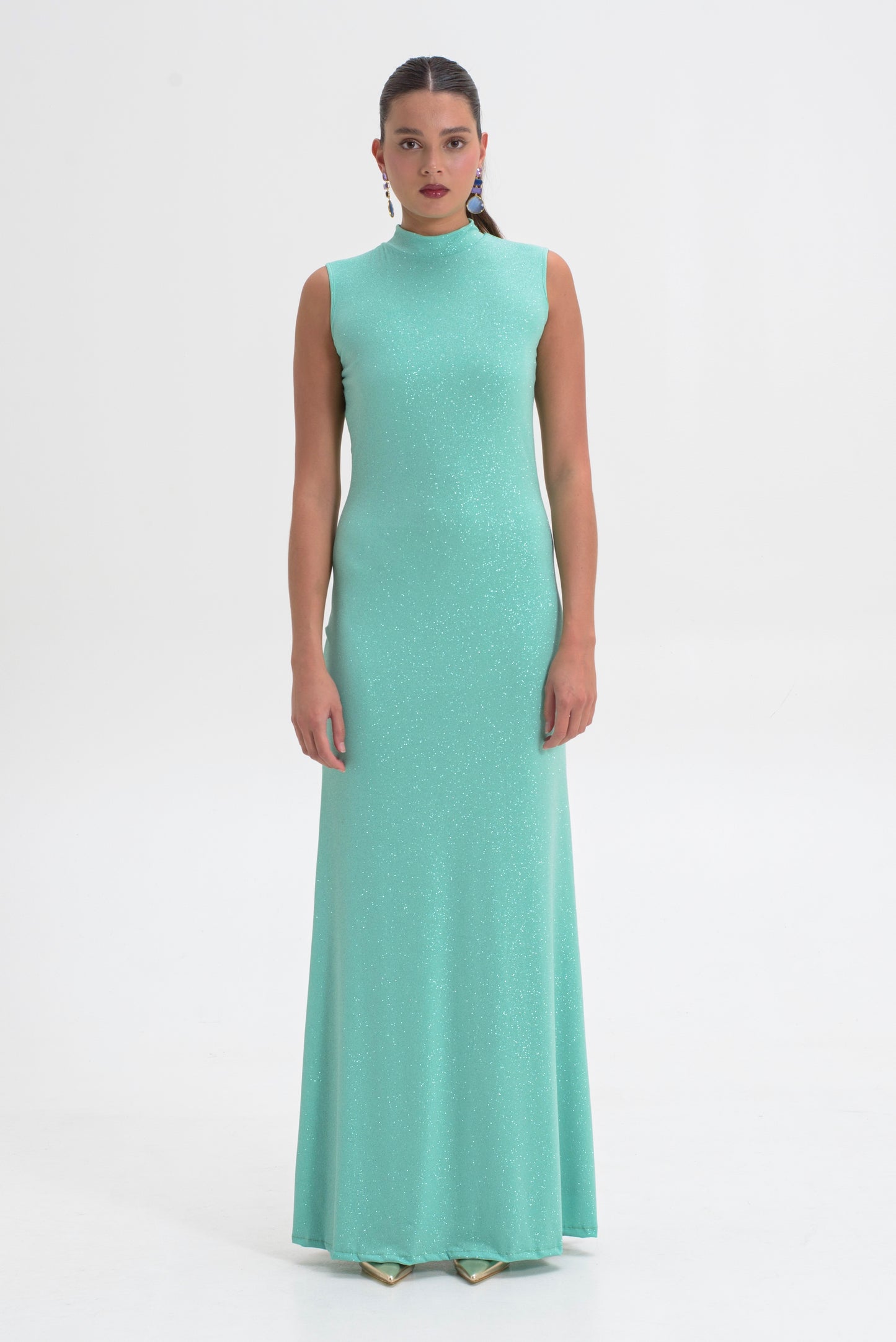 High Neck Maxi Dress