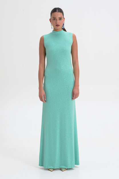 High Neck Maxi Dress