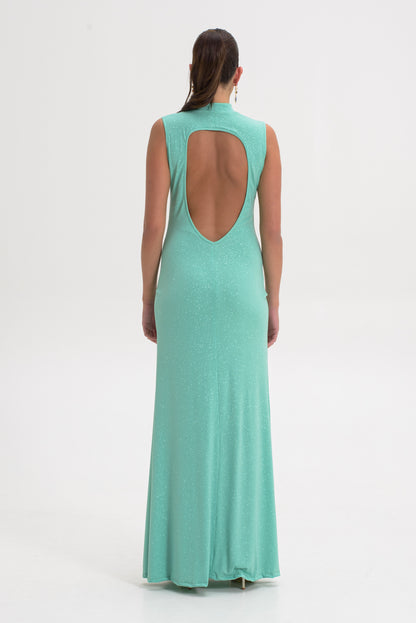 High Neck Maxi Dress