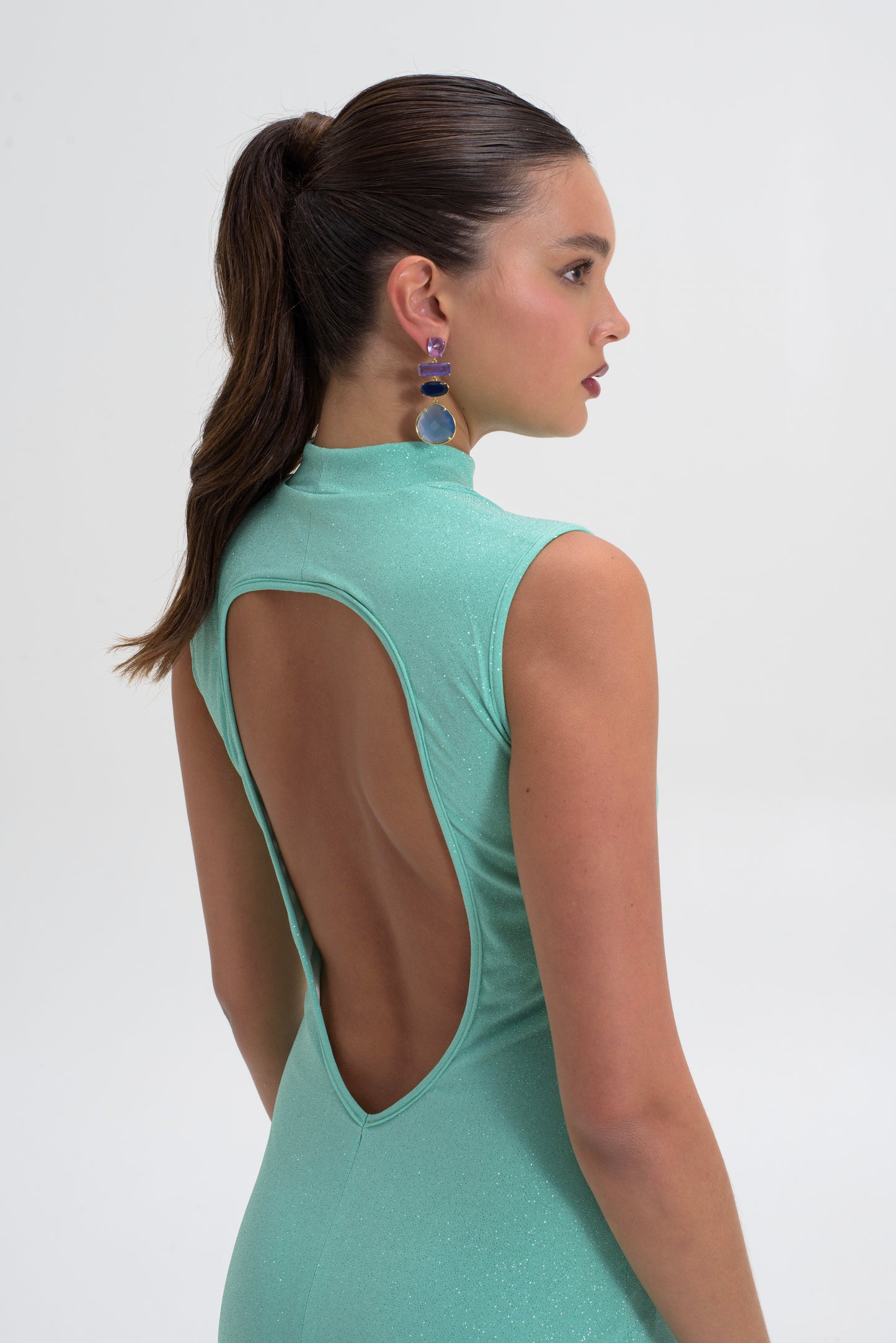 High Neck Maxi Dress