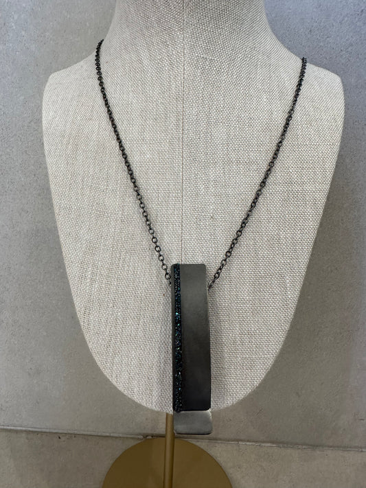 Midnight Crystal Chain Necklace