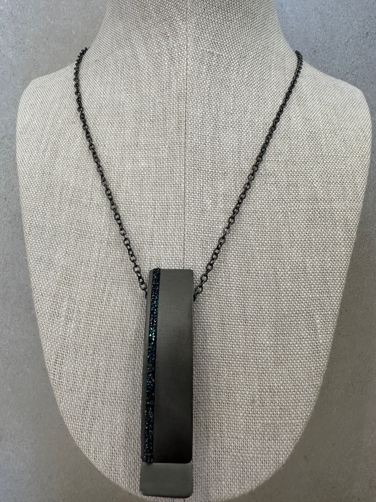 Midnight Crystal Chain Necklace