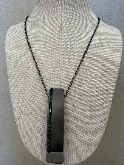 Midnight Crystal Chain Necklace