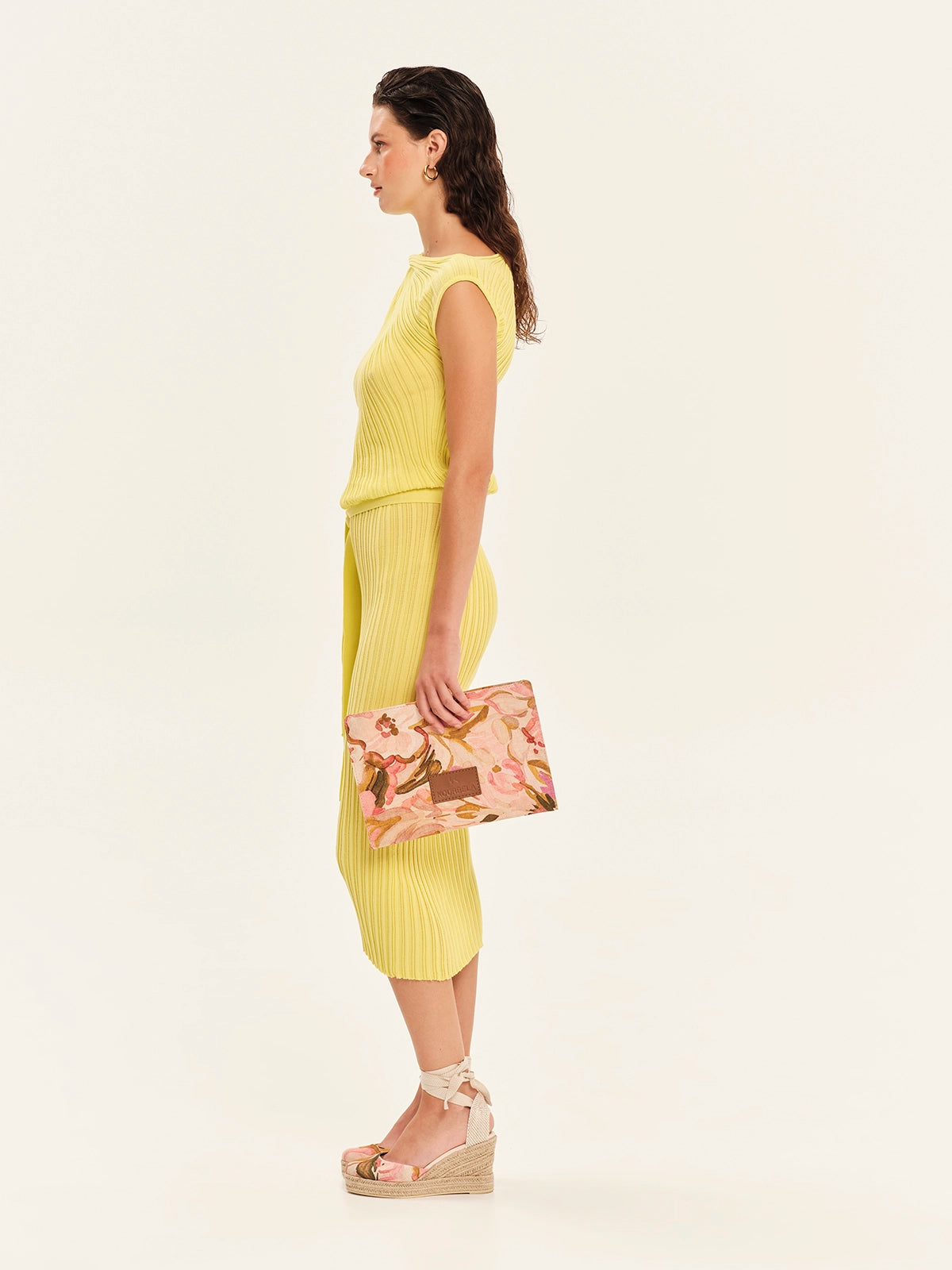 Floral Linen Clutch