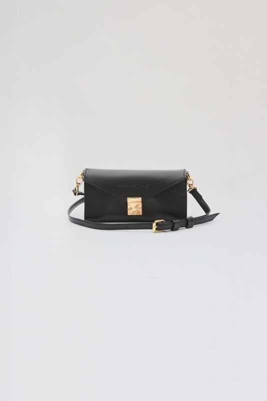 Lockette Leather Bag - Black