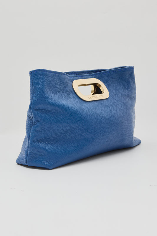Got Her Leather Clutch - Blue