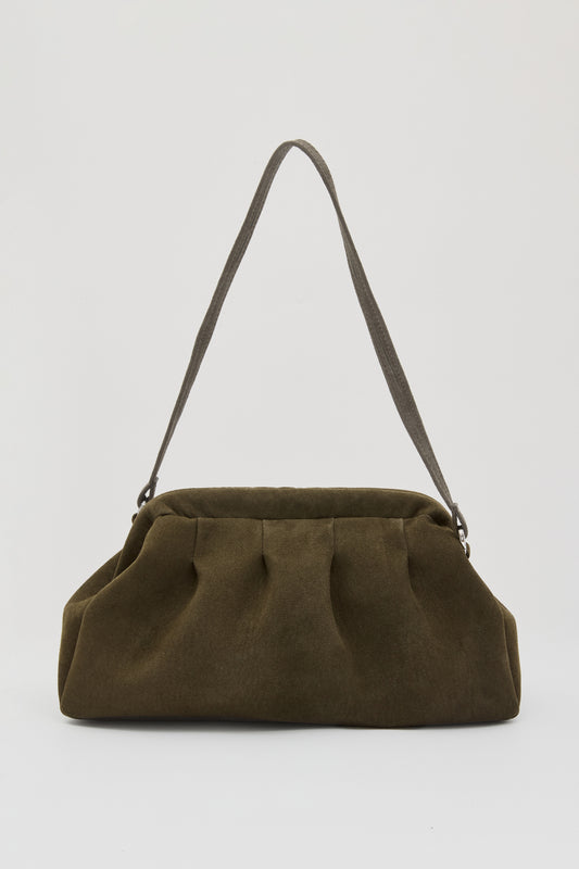 Dimi Suede Clutch - Khaki