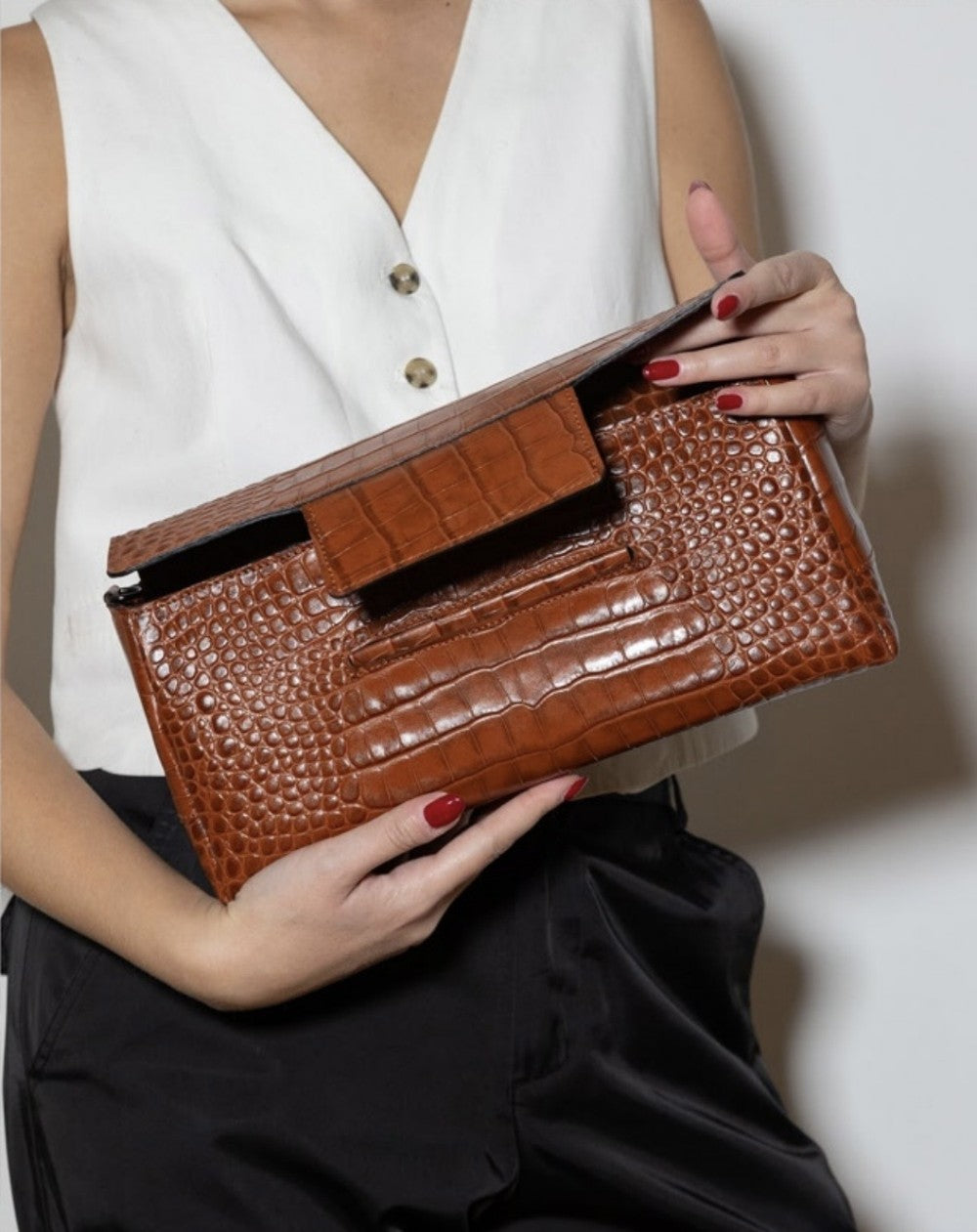 Nova Croco Leather Bag